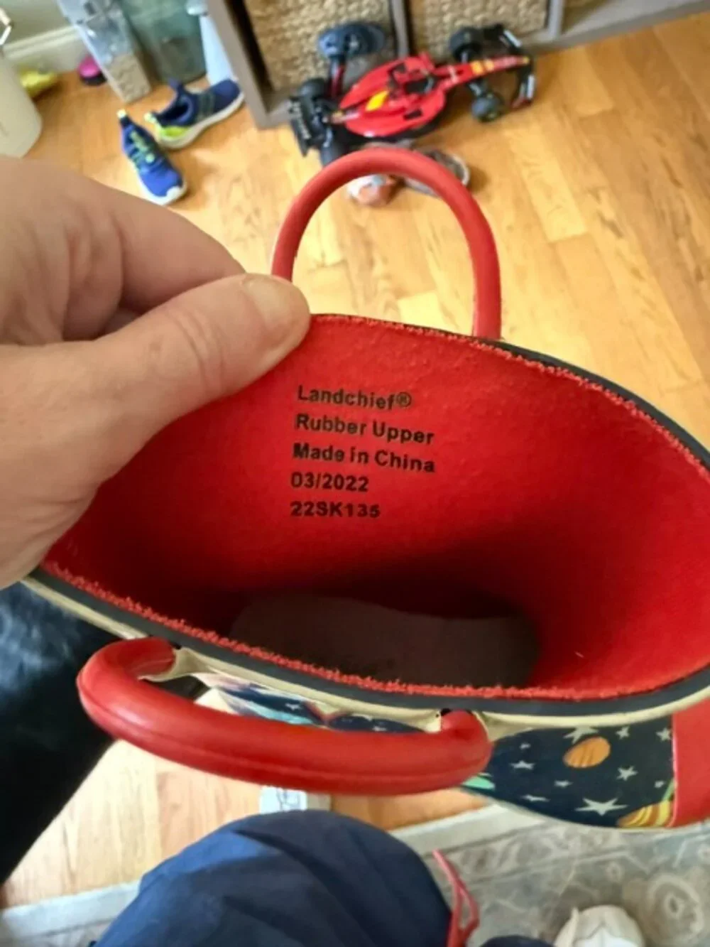 Landchief Kids Rain Boots Space Themed